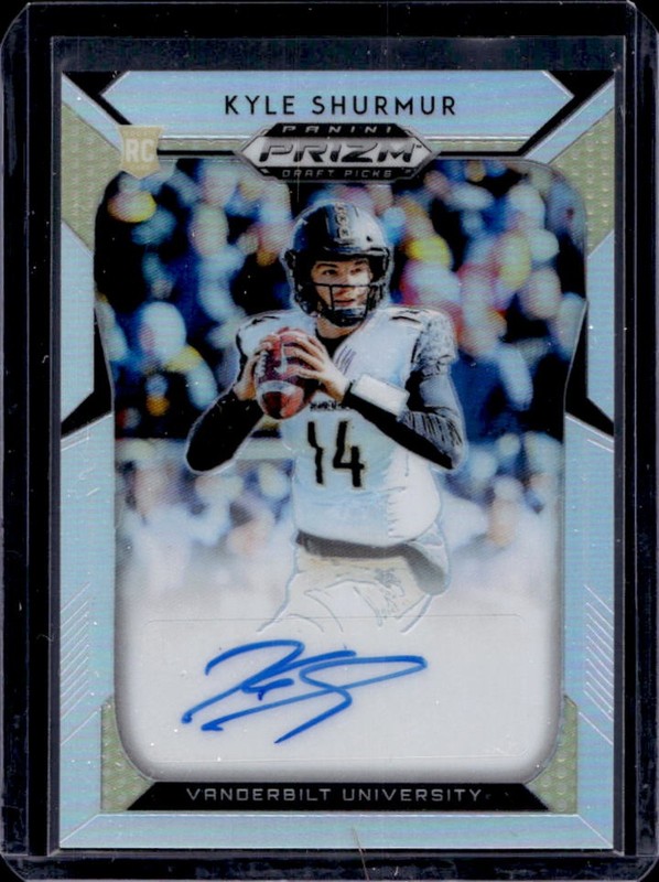 2019 Panini Prizm Draft Picks Kyle Shurmur Prizm Silver Auto RC #211 Commodores