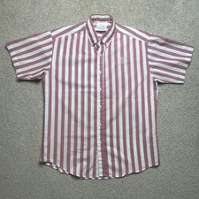 Vintage 1989 McDonald's Collectible Employee Uniform Shirt Size M Red Stripe
