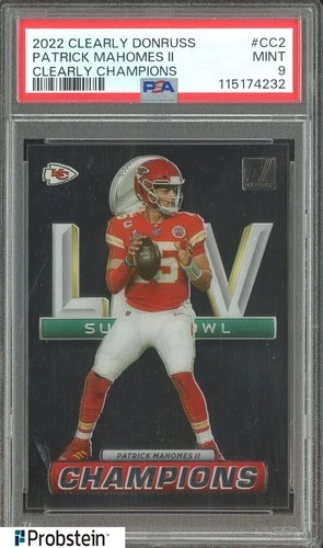 2022 Clearly Donruss Clearly Champions Patrick Mahomes II SSP PSA 9