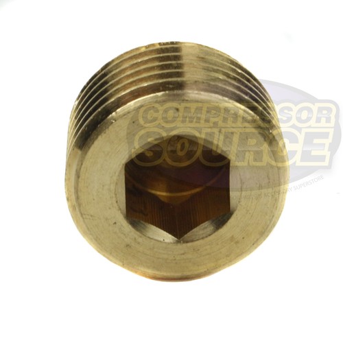 50136 1/2" Brass Male NPT Counter Sunk Head Plug Interal Hex Socket RapidAir - Picture 3 of 6