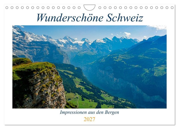 "Calendar 2027 · US Version · Beautiful Switzerland (Wall Calendar 2027 12\" × 8\""-image