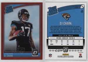 2018 Donruss Optic Rated Rookie Red Prizm /99 DJ Chark Jr #165 Rookie RC