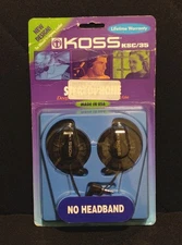 KOSS KSC/35 Stereophone Ear Clip, No Headband Sealed NIB 35 Black USA