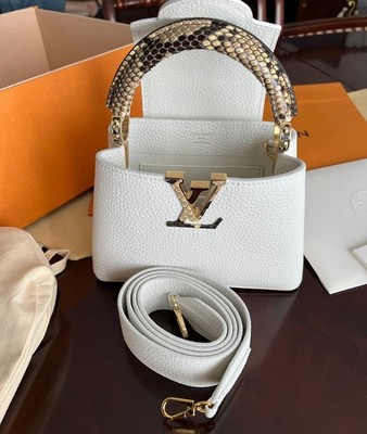 Original Louis Vuitton Capucines Mini Handtasche weiß Leder inkl. Rechnung NEU