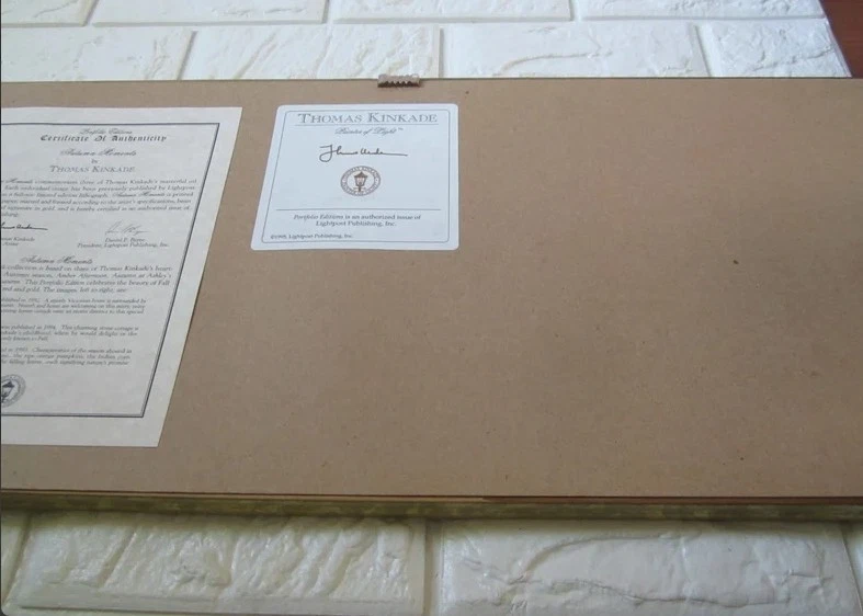 Litografías enmarcadas Thomas Kinkade' Autum Memories con certificado de autenticidad Foto 4 de 4