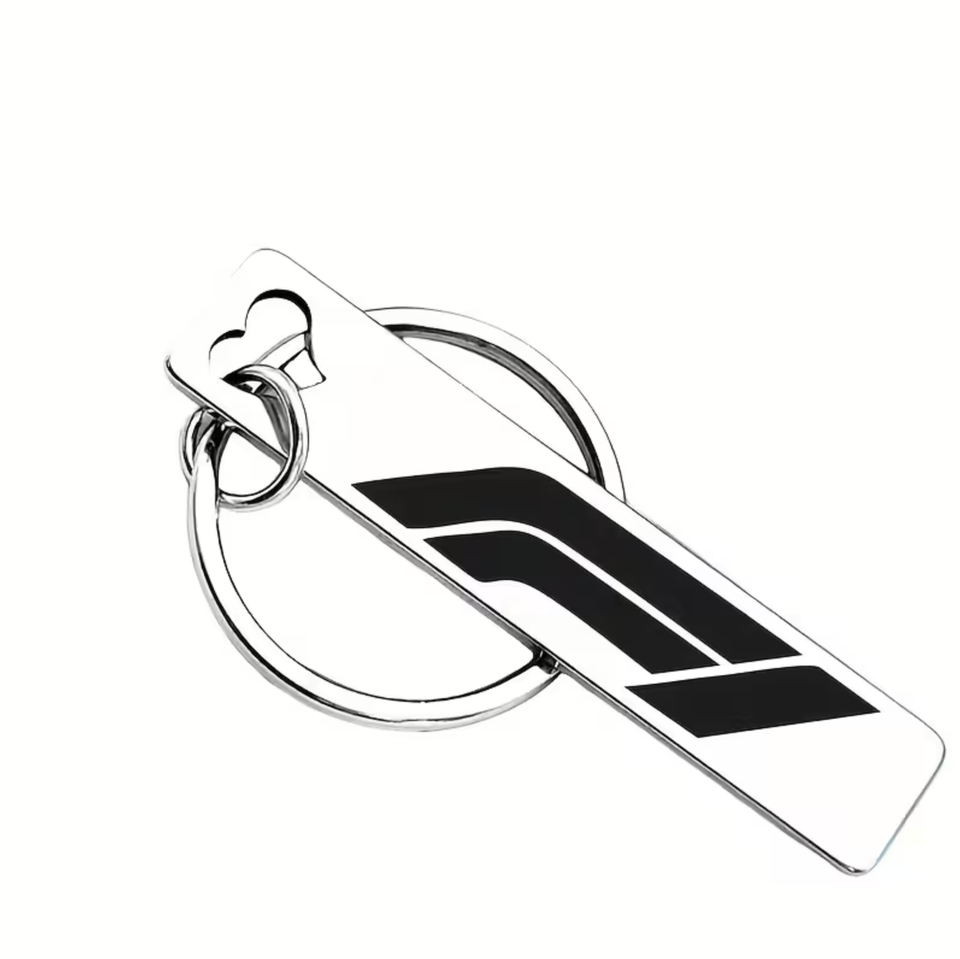 F1 Formula 1 Stainless Steel Racing Key Ring Logo Silver Fans ...