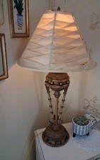 Table Lamp Decorative Bamboo Style Savanah Height 31" (2 Available)