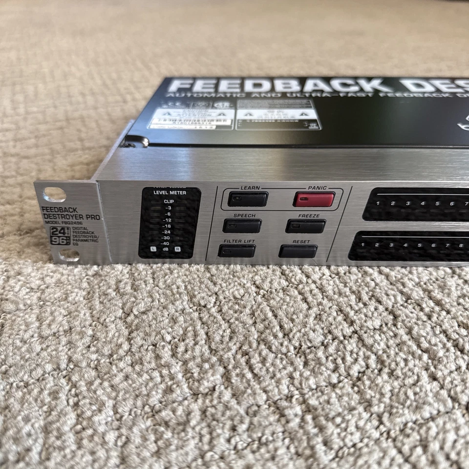 Behringer FBQ2496 Feedback Destroyer Pro Parametric EQ (24-BIT/96kHz) w/ Cord - Image 3 of 4