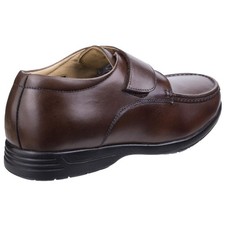 Image of Fleet & Foster Fred Dual Fit Moccasin Brown Easy to slip into design with adju