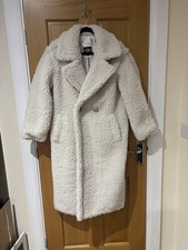 UGG Cream Gertrude’ Teddy Coat New Tags Size Small Unworn Cosy & Warm Fur