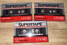 3 Realistic SUPERTAPE LN 90 Minute Blank Cassette Tape SEALED Low Noise 44-603