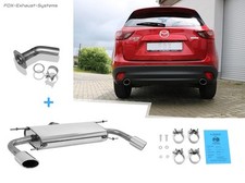  Duplex Sportauspuff Mazda CX-5 Diesel inkl. 4x4 je 115x85mm oval