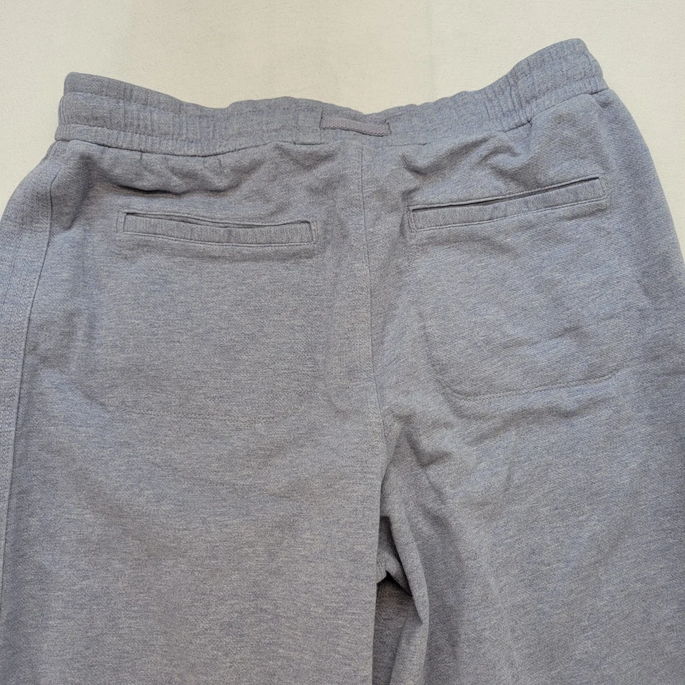 Pantalones Athleta Mujer 6 Azul Farallón Jaspeado Pierna Ancha Cortos Algodón Elástico Foto 4 de 4