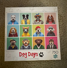 Buffalo Dog Days 750-Piece Animals Jigsaw Puzzle Cardboard Interlocking 17