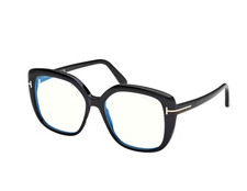 NEW TOM FORD TF6043-B 001 BLACK BLUE BLOCK LENS AUTHENTIC EYEGLASSES