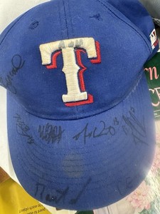 Texas Rangers Baseball Cap With Signatures Autographs