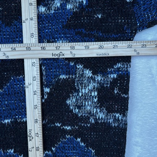 METHOD Sweater Men's Large Blue Black Crewneck Acrylic Wool Pullover Crosby 80's - Picture 15 of 21
