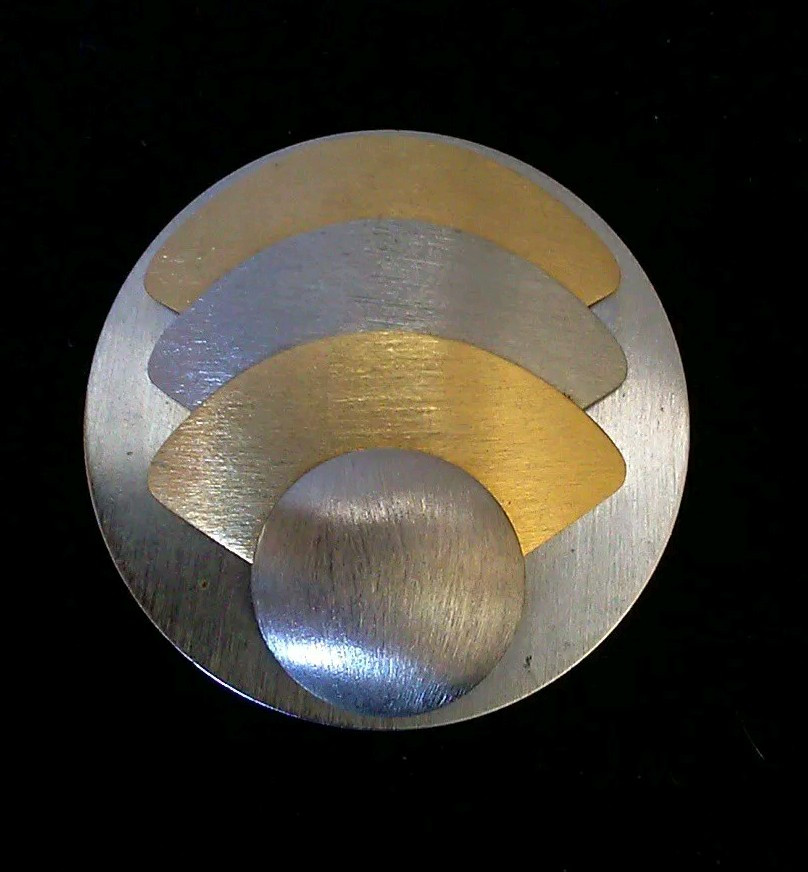 Vintage Silver And Gold Toned Brooch/Pendant