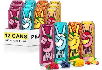 24 Cans of Peace Tea Iced Tea Mix Flavors 23 Fl Oz Each Can 