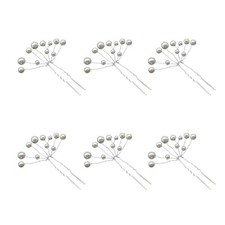 10 Pcs Formal Hair Clips Mini Women Crystal Flower Hairpin Bridal Pearl