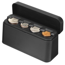 Black Car Coin Holder Large Capacity Change Organizer Dispenser Storage Box
