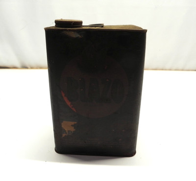 VINTAGE BLAZO PRESSURE APPLIANCE FUEL 1 GALLON CAN EMPTY USED HAS WEAR PRE-OWNED