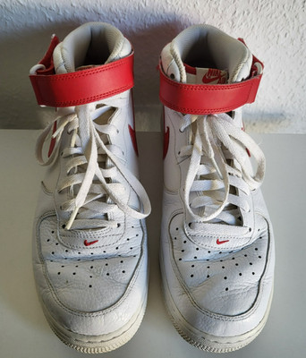 Nike Air Force 1 Mid 07 AQ 8631-100 White / University Red Schuhe Sneaker Gr. 43