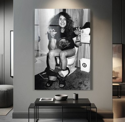 Ozzy Osbourne Badezimmer Toilet, Wandbild Kunst - Acrylglas, Leinwand, Poster