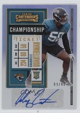 2020 Contenders Rookie Championship Ticket 9/49 Shaquille Quarterman Auto 5yd
