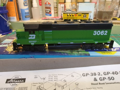 #ad #ad #139 ho Burlington Northern engine by athearn . new in the box $50.00