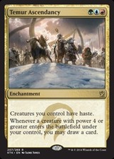 1 x Temur Ascendancy - Khans of Tarkir - Moderate Play - MTG