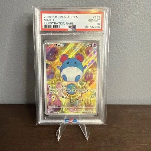 2026 POKEMON ASC EN-ASCENDED HEROES ILLUSTRATION RARE #232 MARILL PSA 10