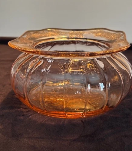 Jeanette Pink Depression Glass Adam Candy Dish/Bowl. Dresser/Vanity Jar - NO LID