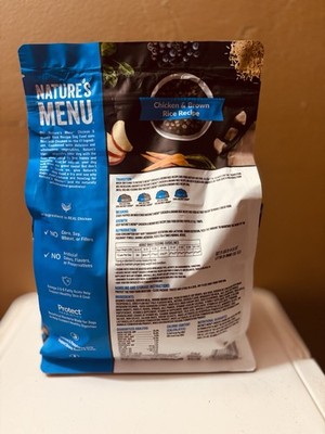 Nature's Menu Chicken & Brown Rice Dry Dog Food Adult Omega 3&6 No Fillers