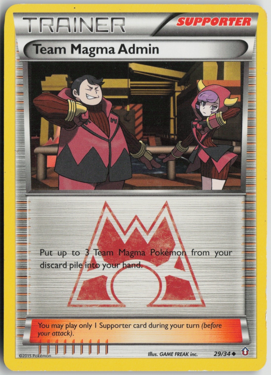 Team Magma Admin 29/34 Uncommon Double Crisis LP Normal