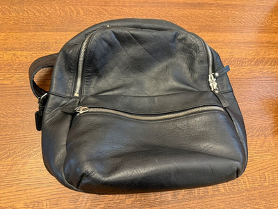Shinola Runwell Black Leather Backpack Pre-Owned