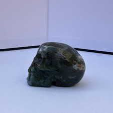 39G Beautiful Aquatic agate skull skeleton | Hand carved | Healing energy