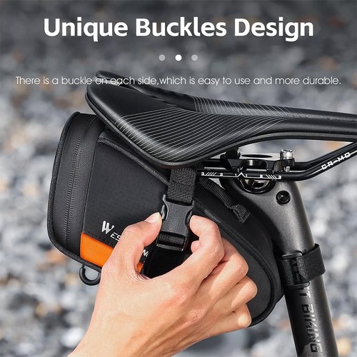 WEST BIKING Portable Bike Bicycle Seat Rear Tail Pouch Storage Bag Saddle Bag - Picture 12 of 13