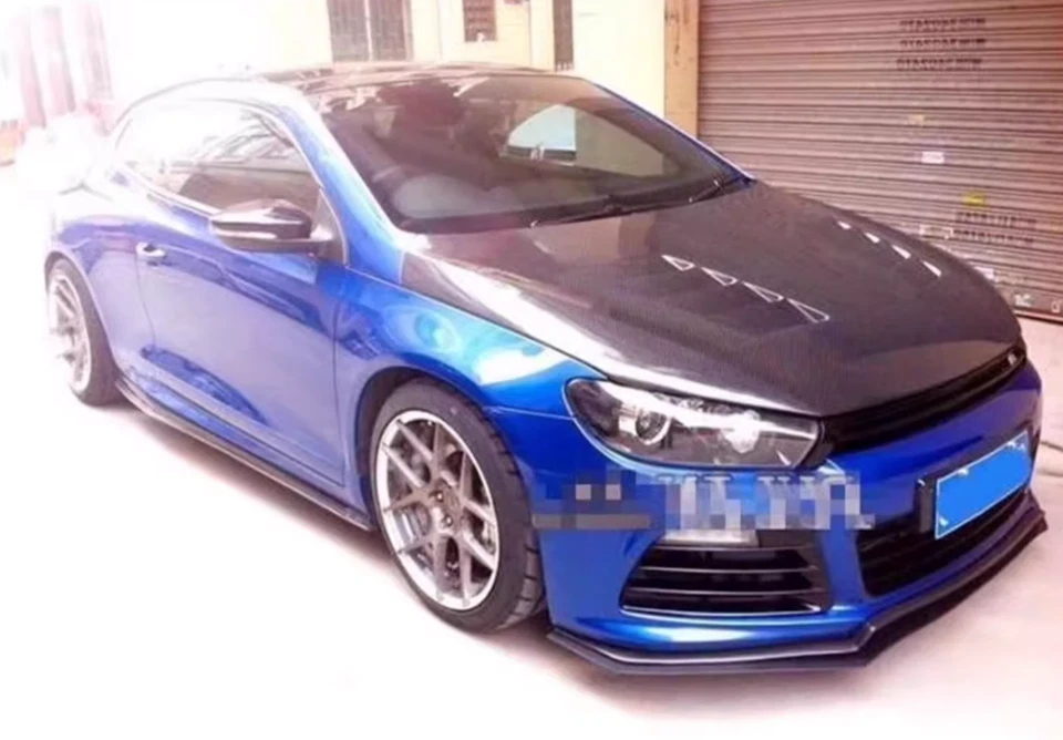 Cubierta divisor lateral de fibra de carbono real para Volkswagen Scirocco 09-2014 Foto 4 de 4