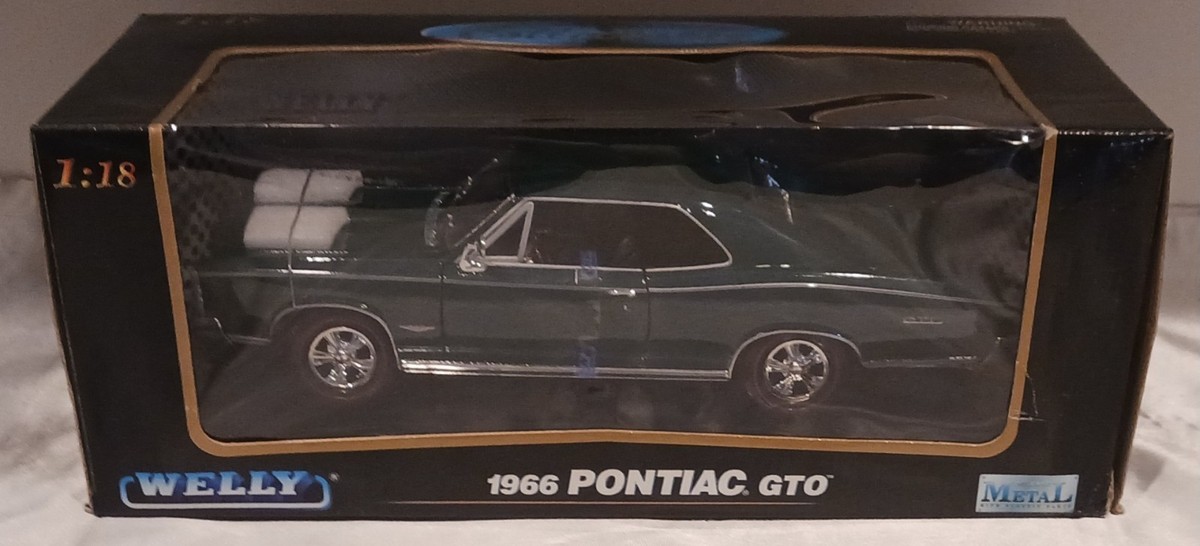 1966 Pontiac GTO 1:18 Scale Green Welly Diecast Car | eBay
