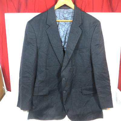 Henry Miller Hartford Men s 100% Wool Blazer Jacket Size 42R Black Made in Hunga