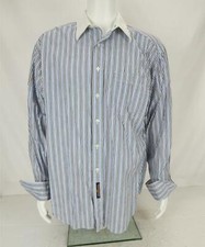 Tommy Hilfiger Long Sleeve Button Down Dress Shirt Blue Men's Size 17- 34/35