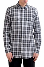 Dolce & Gabbana "Gold" Men's Plaid Long Sleeve Dress Shirt Size 15.5 16.5