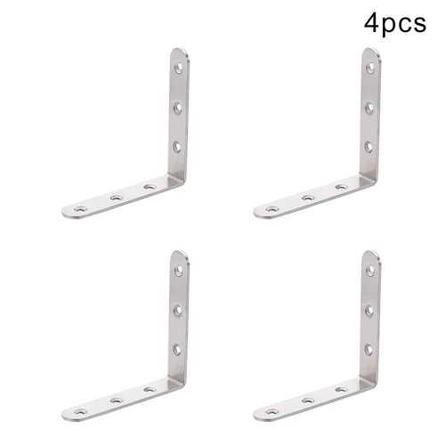 100mm Bracket Corner Brace Joint Wall Shelf Suppourt L Shape Stainless ...