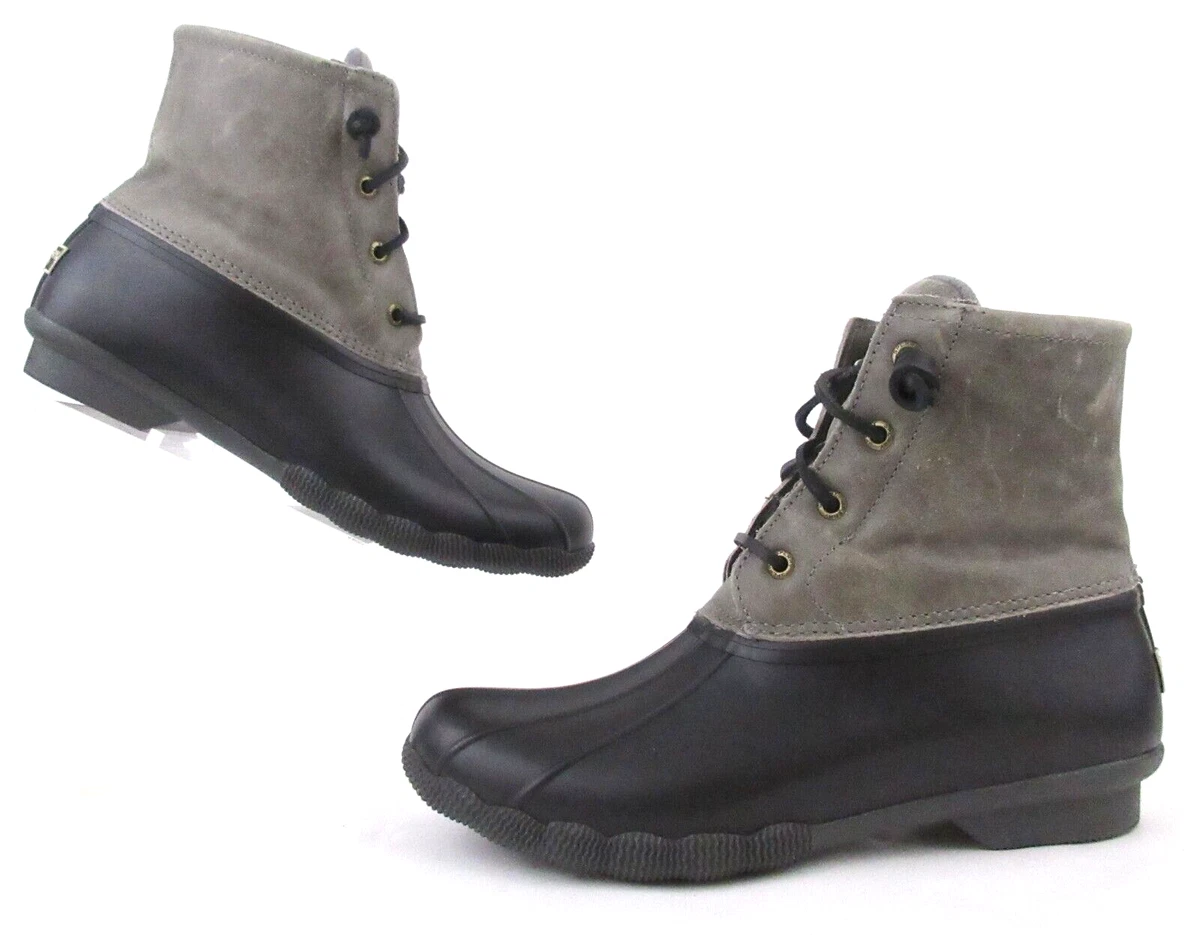 Black and gray sales sperry duck boots