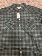Dubinik Mens Flannel Shirt Long Sleeve Plaid, 4XL