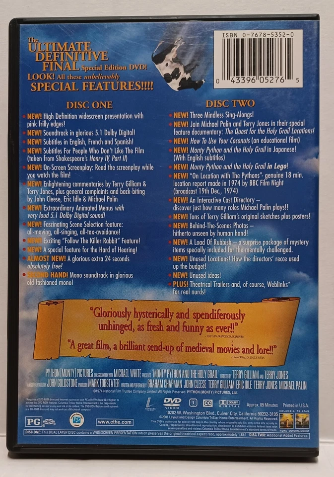 Monty Python And The Holy Grail (Special Edition 2 Disk Set) DVD - Rated PG - Image 2 of 4