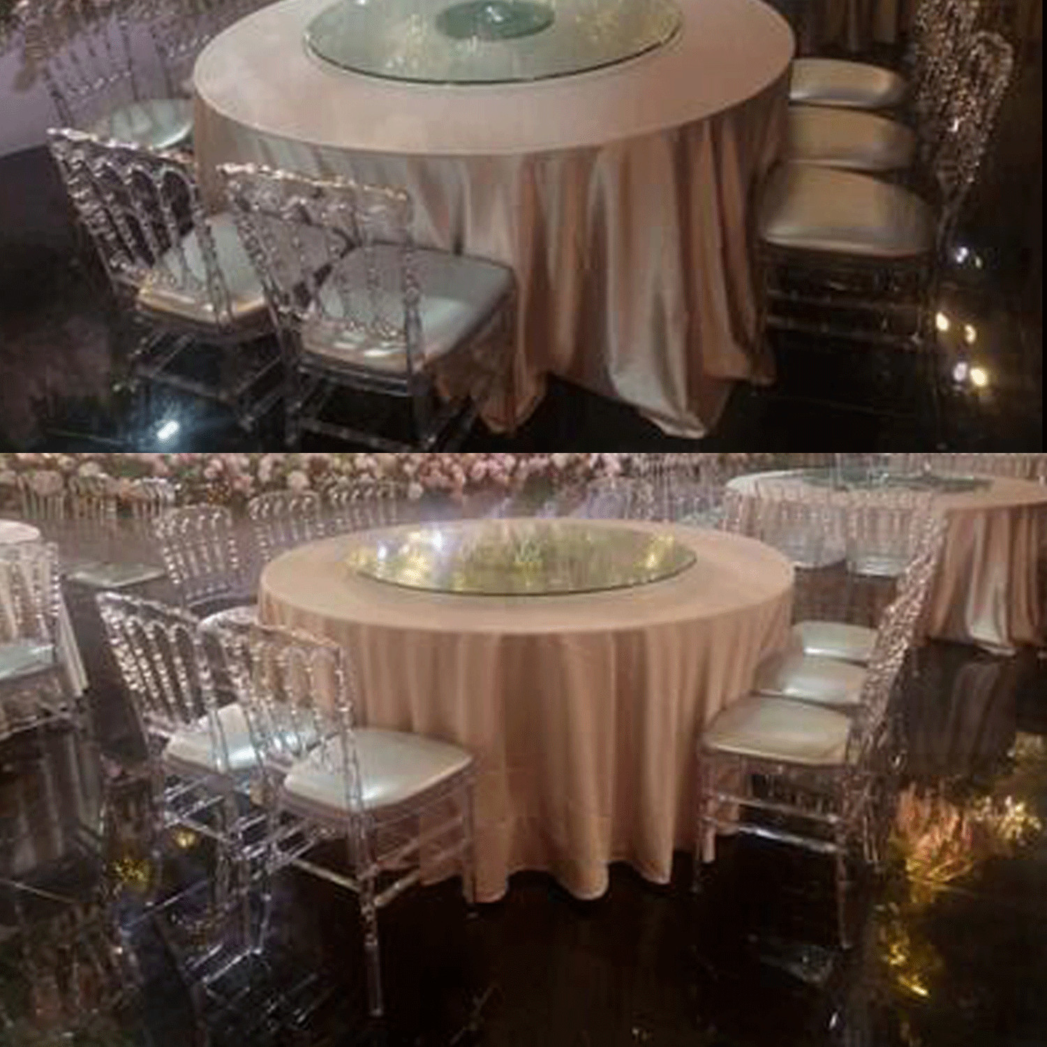 Set of 4 Napoleon Acrylic Transparent Clear Chiavari Crystal Dining Chairs