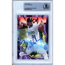 Robb Nen Signed 1997 Skybox Circa #151 Beckett BAS Slabbed Marlins MLB Auto