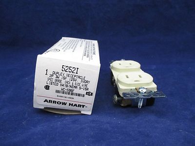 Arrow Hart 5252I Duplex Receptacle new